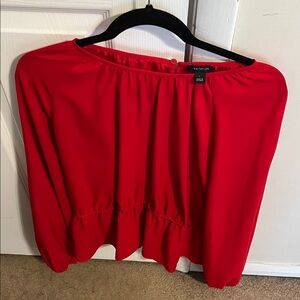 Ann Taylor Vibrant Red Top